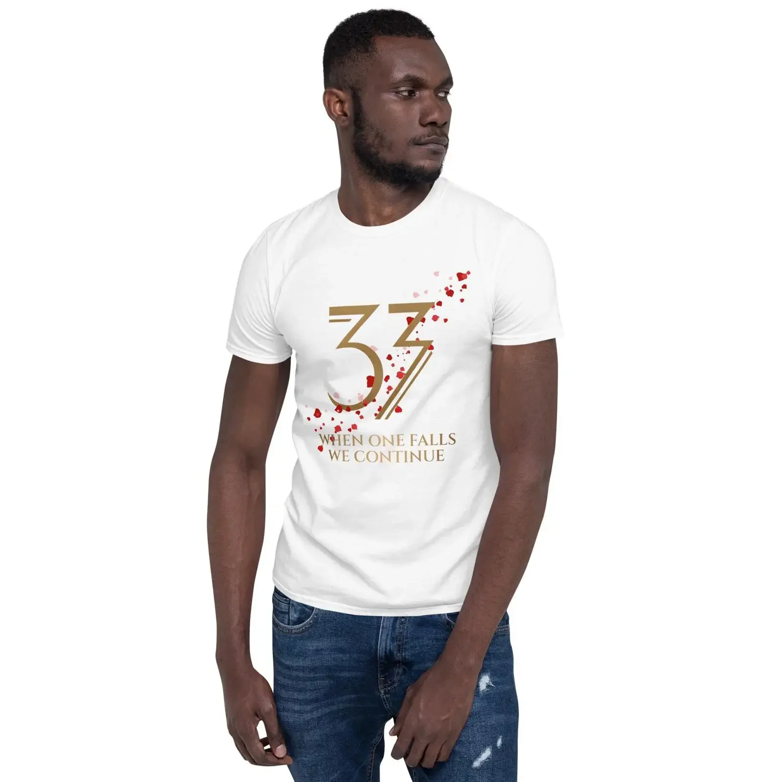 Clair Obscur Expedition 33 Inspired T Shirt When One Falls We Continue E33 Quote Gaming RPG Gamer  vintage Washed homme