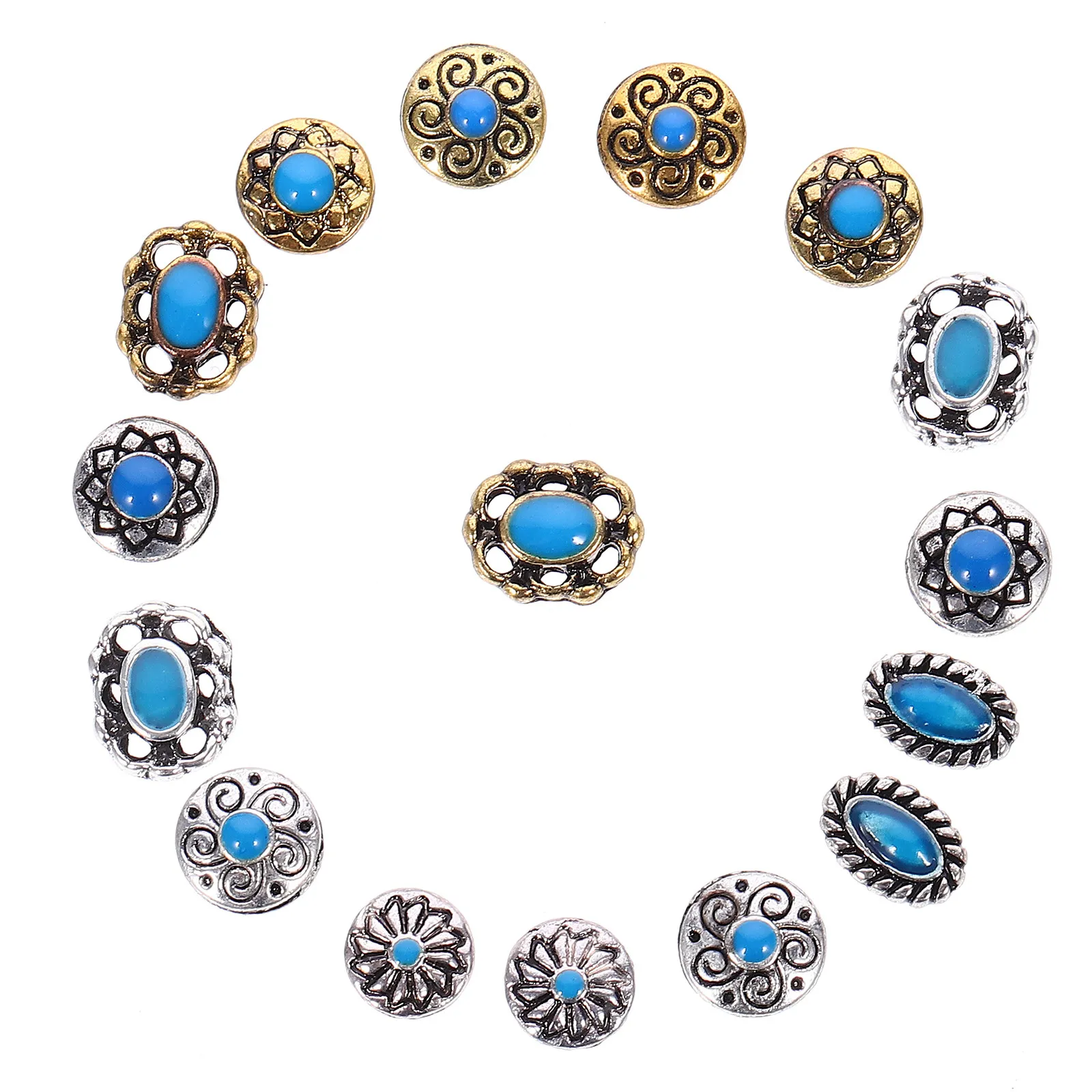 

2Sets Retro Nail Charms Various Designs Durable Fade Resistant Nail Decorations DIY Manicure Ornaments for Parties