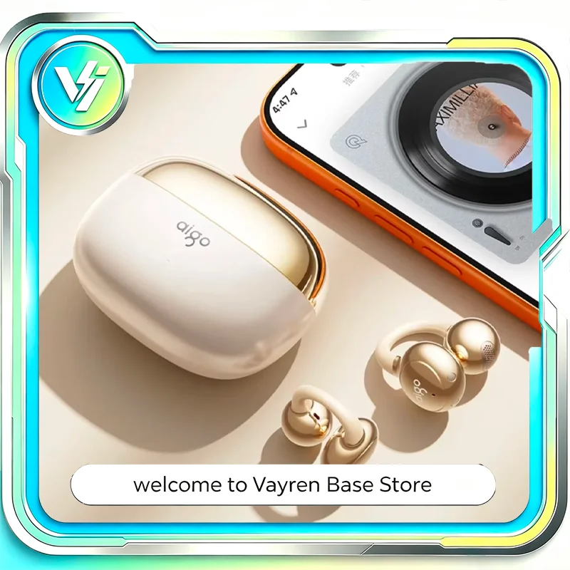 AIGO for CA88 Open-Ear Clip-On Wireless Bluetooth Earbuds 12mm Driver Directional Sound Lightweight for Daily Wear Gifting