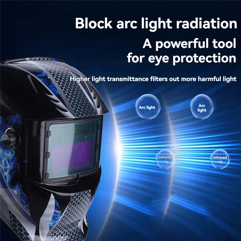 

A02M-Auto Darkening Welding Mask Solar Powered With True Color Mask For MMA MIG TIG Plasma Cutting Welder Mask