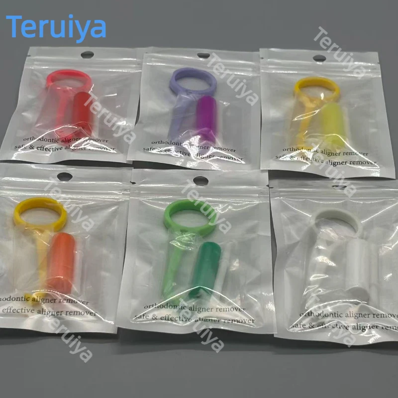 50Pcs Aligner Remover Hooks & Fruit Flavored Chewies, Orthodontic Dental Kit for Invisible Braces & Teeth Correction