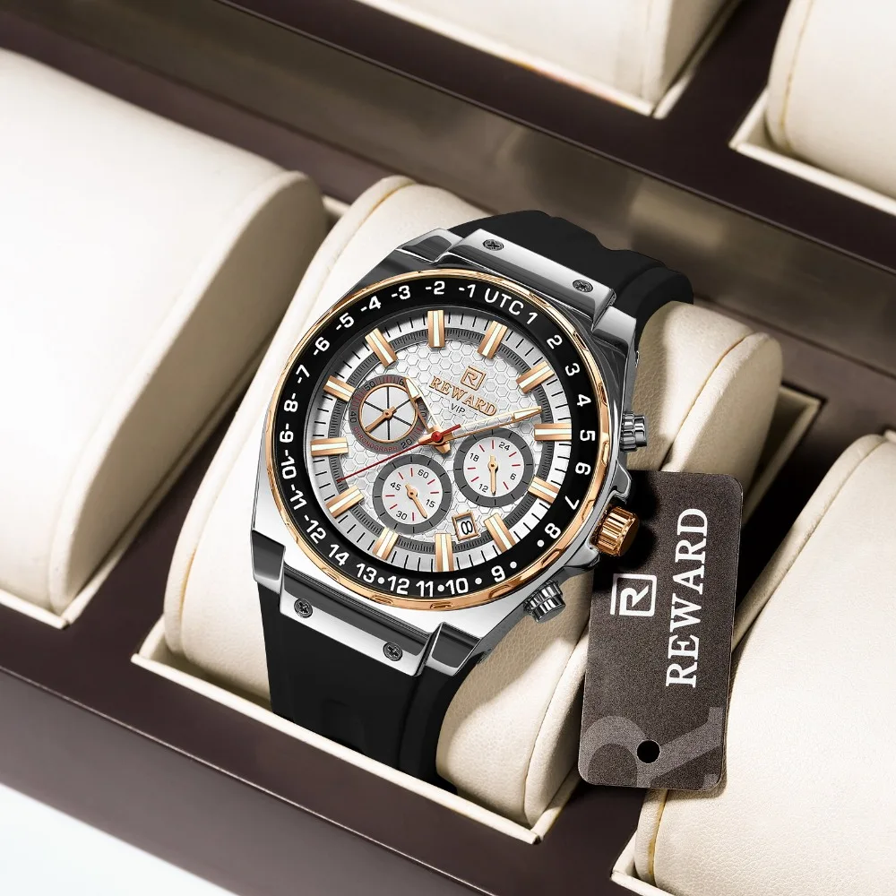 

Reward 833049M New Sports Quartz Men's Watch Waterproof Luminous Calendar Chronograph Watches for Men Relogios Masculino Clock
