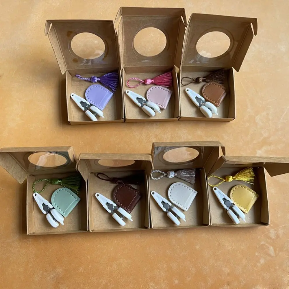 

High Precision Art Mini Scissor Protective Cover Straight Tip Small Thread Cutting Tool with Storage Box Portable