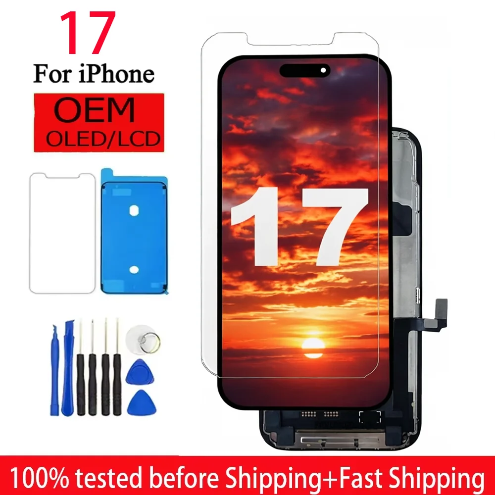 SOFT OLED Pantalla For IPhone 17 LCD Display Touch Screen Digitizer Assembly For IPhone 17 LCD Replacement With 3D Touch