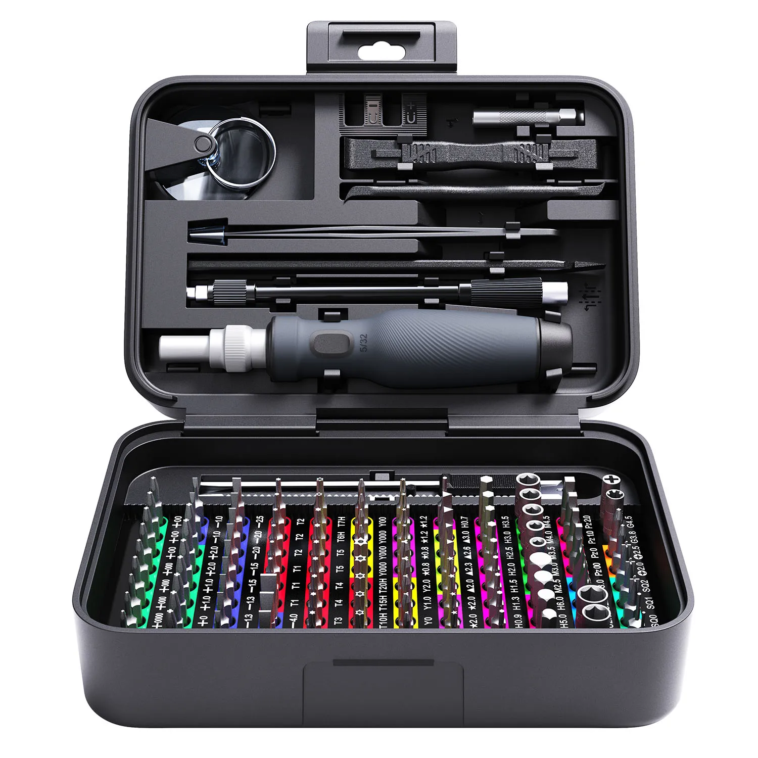Mini Precision Screwdriver Set with Color-coded Identification, 132 in 1 Micro Magnetic Repair Tool Kits with Storage Box, 108 B