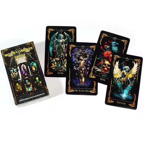 78pcs Cards Moon Compass Tarot Deck Tarot Cards Intelligence Modern Lines Of The Traditional Spirit Party Board Game Oracle Card