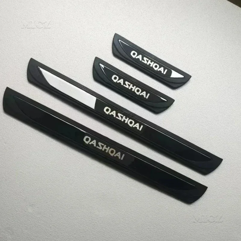

For Nissan Qashqai J11 4Pcs Lot ABS Stainless Steel Door Sill Pedal Welcome Scuff Plate Decoration Cover 2016-2021