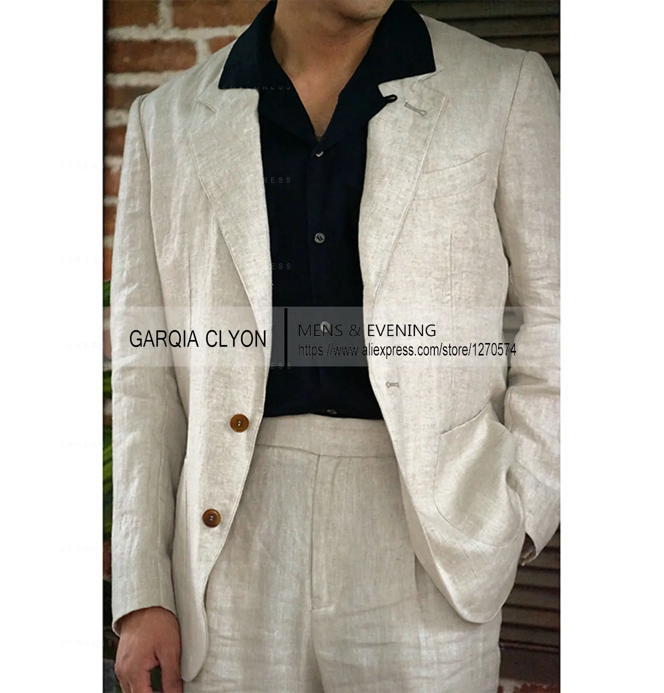 2023 novo terno masculino casual jaqueta verão primavera blazer um fundo respirável algodão linho casaco 2 peças (jaqueta + calças)