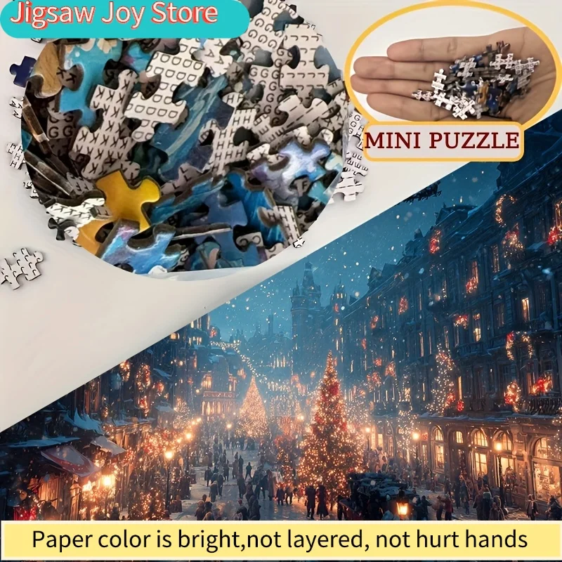 1 Box(500pcs) Puzzles for Adult Christmas Sleigh Legend Applied for Party Games & Activities - Magical Mixed Color Mosaic 15x1