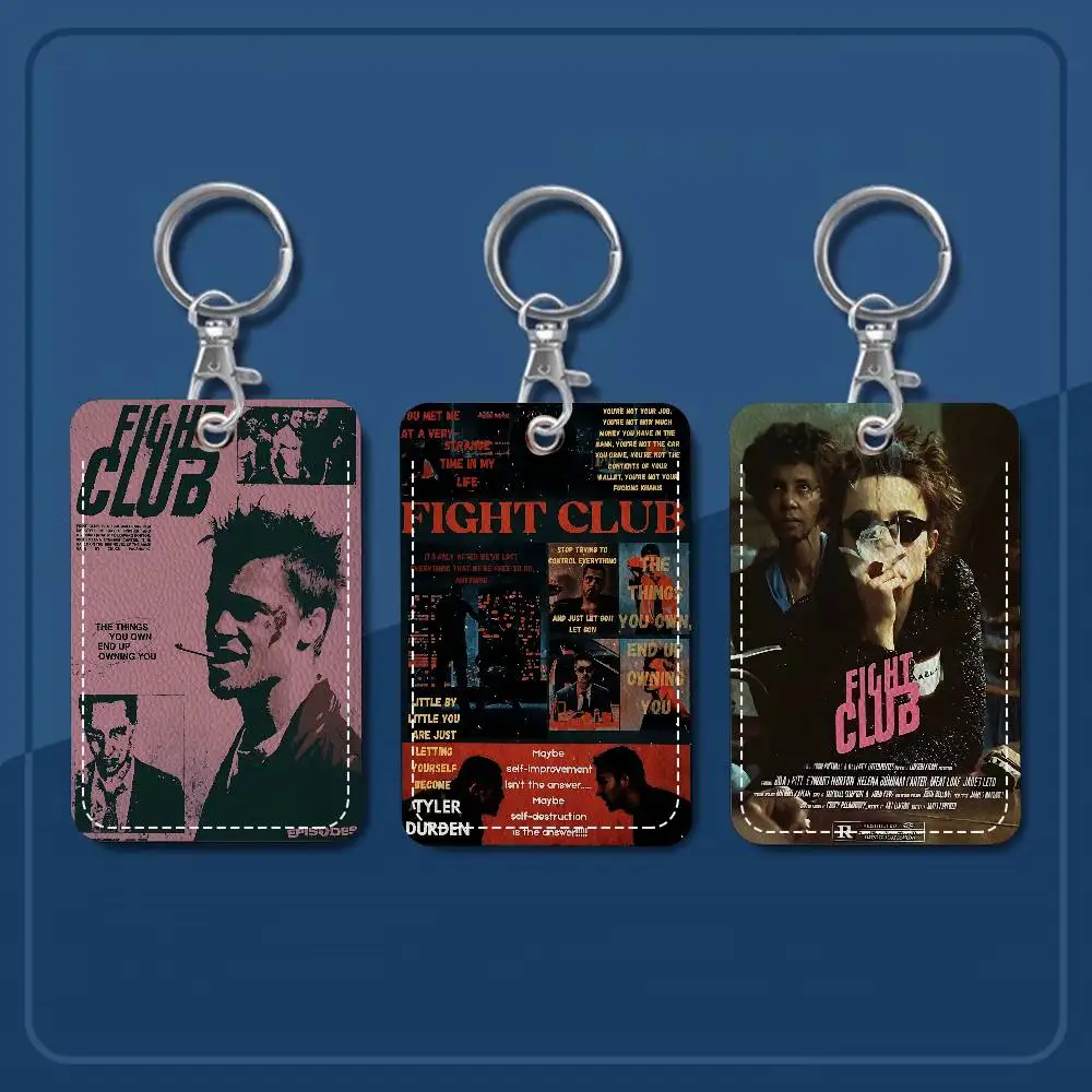 الفيلم الكلاسيكي F-FightS C-Club مع سلسلة مفاتيح حامل العاطفة مع سلسلة مفاتيح لبطاقة الوصول وبطاقة الحافلة وبطاقة الهوية الائتمانية وبطاقة البنك #1