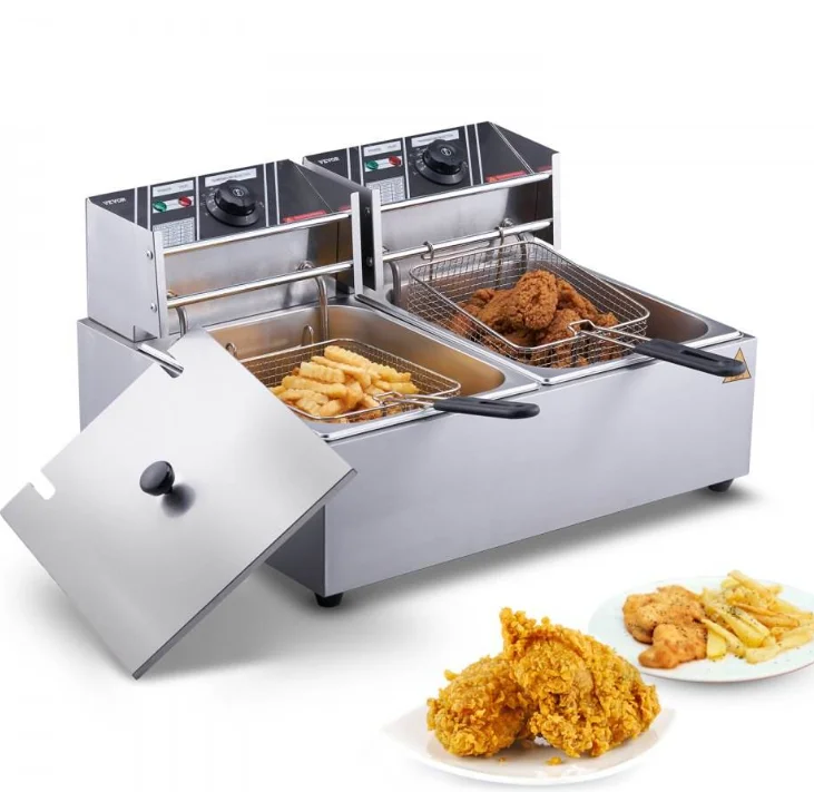 Chicken Nuggets and French Fries Puffing Oil Pot, Multi-functional Oil Pot 12L