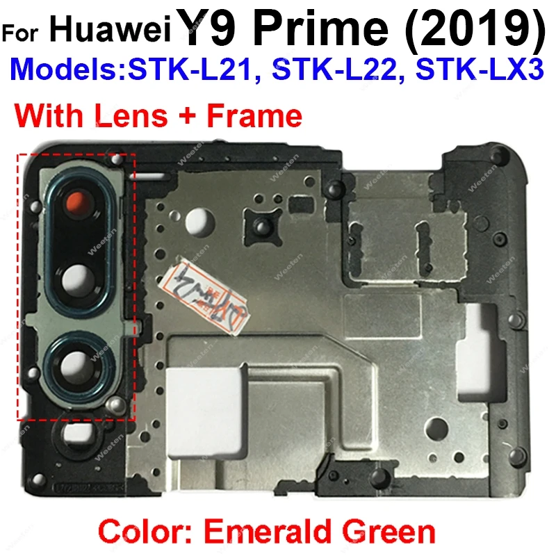 Mainboard Frame Cover For Huawei Y9 Prime 2019 STK-L21 STK-L22 STK-LX3 Back Motherboard Antenna Cover Board Reaplacement Parts