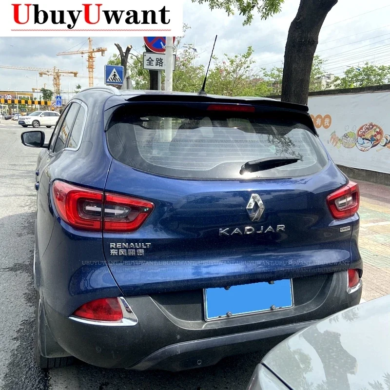 High Quality Roof Lip Spoiler For 2016-2019 RENAULT KADJAR Hatchback Rear Spoiler ABS Gloosy Black Car Tail Wing Decoration