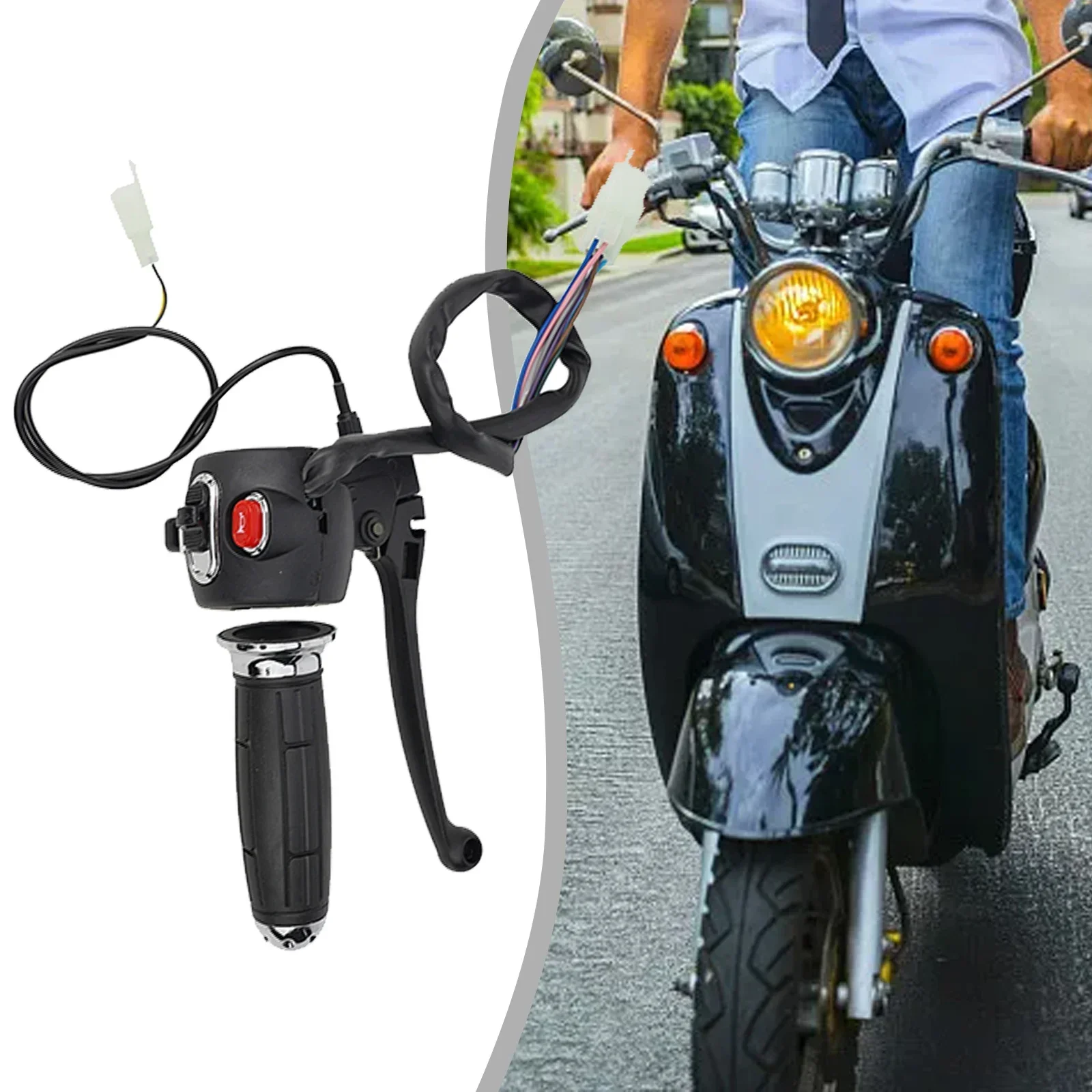 Throttle Handle 12-72V Gear Switch With Horn Electric Bike Modification Part For Harley Citycoco Scooter Motorcycle E-Bike