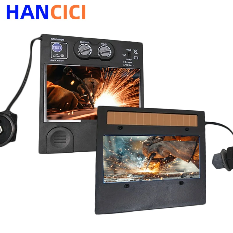 

Adjust Big view eara 4 arc sensor Solar auto darken TIG MIG MMA True color Welding Mask/welder cap accessories lens filter