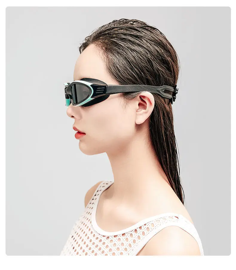 Professionelle Schwimmbrille, HD, wasserdicht, beschlagfrei, Silikon-Schwimmkappe, Wassersport-Ausrüstung für Männer und Frauen – Detail 18