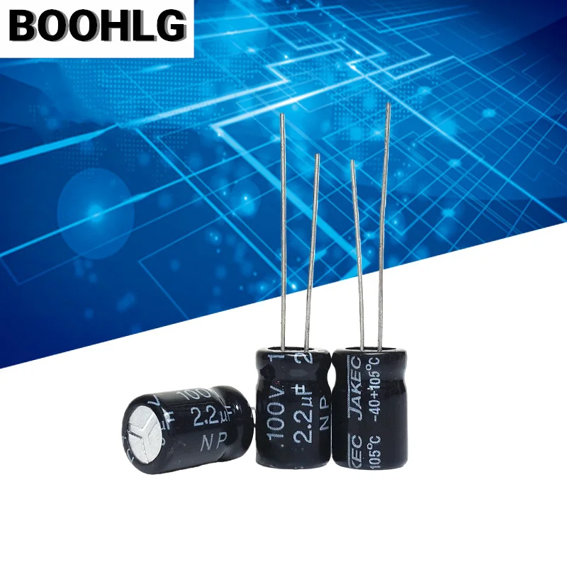 20PCS Original High School Audio Power Amplifier Frequency Division No Limit NP Electrolytic Capacitor 100V 2.2UF 100V 8X12