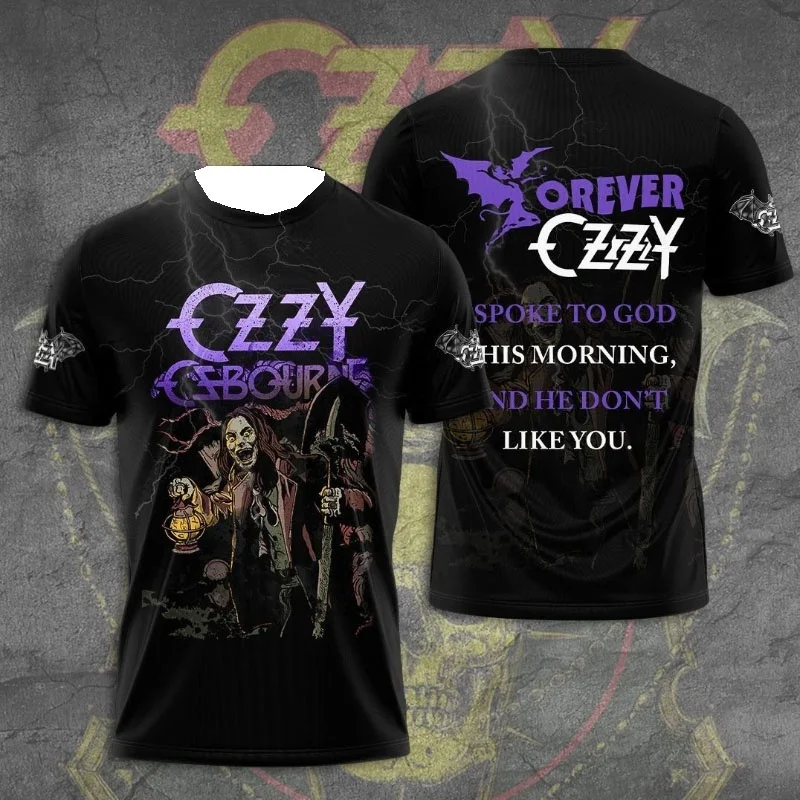 

Футболка рок-группы Ozzy Osborn, футболка с 3D принтом, мужская и женская модная футболка, топ в стиле хип-хоп, футболка с узором, мужская футболка