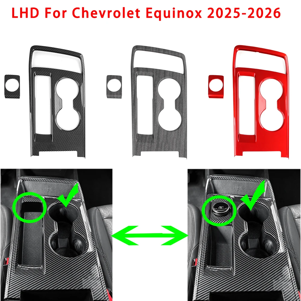 

2PCS Automotive Centre Console Trim Frame Central Gear Shift Protective Covers ABS Material For Chevrolet Equinox 2025-2026 LHD