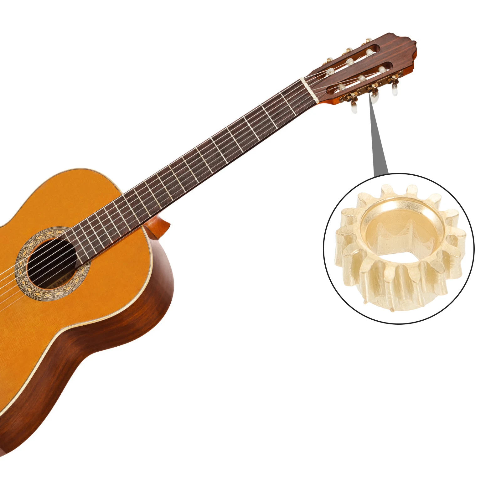 

12Pcs Guitar Tuning Peg Gears Metal String Tuner Buttons Hexagonal Shaft 1:14 Ratio Heavy Duty for Acoustic Electric Guitar