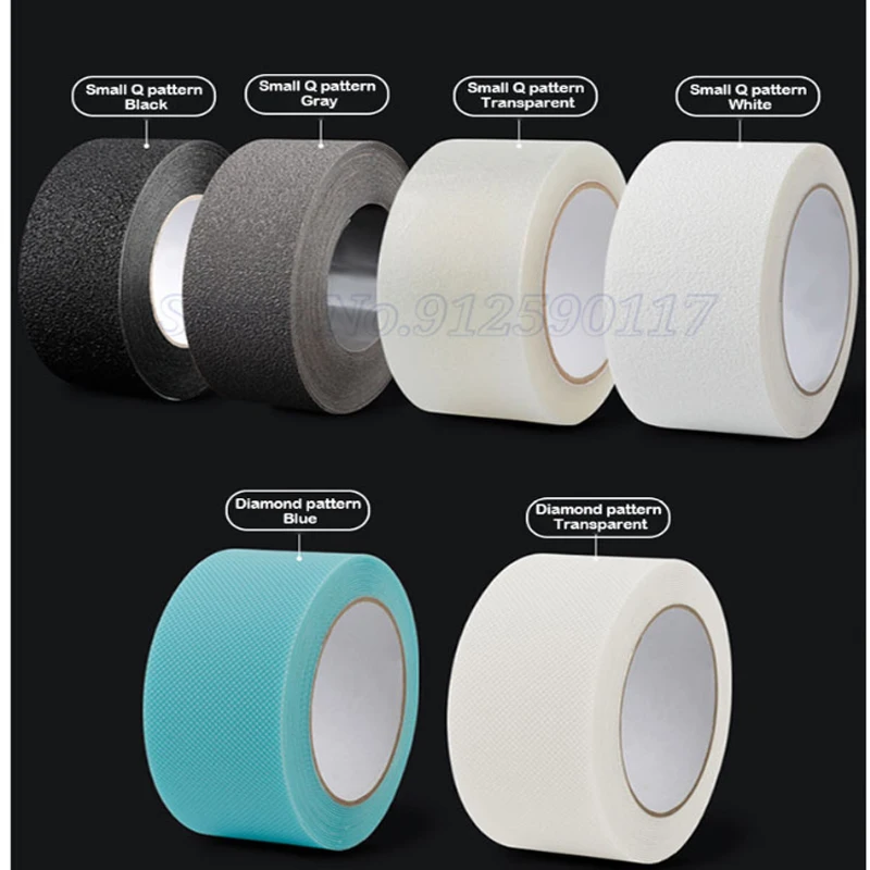 Clear Black Safe for Anti Slip Stairs Tapes Double Sided Tape Peva Rubber Bathroom  Stickers Warning Stripes Emergency carpet