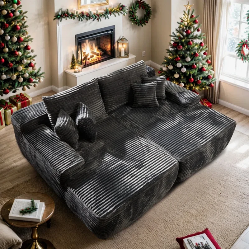 

For Nordic Style Vacuum Compressed Sofa Living Room Furniture Soft Corduroy Sleeper Sofa Save Shipping Space For Sale