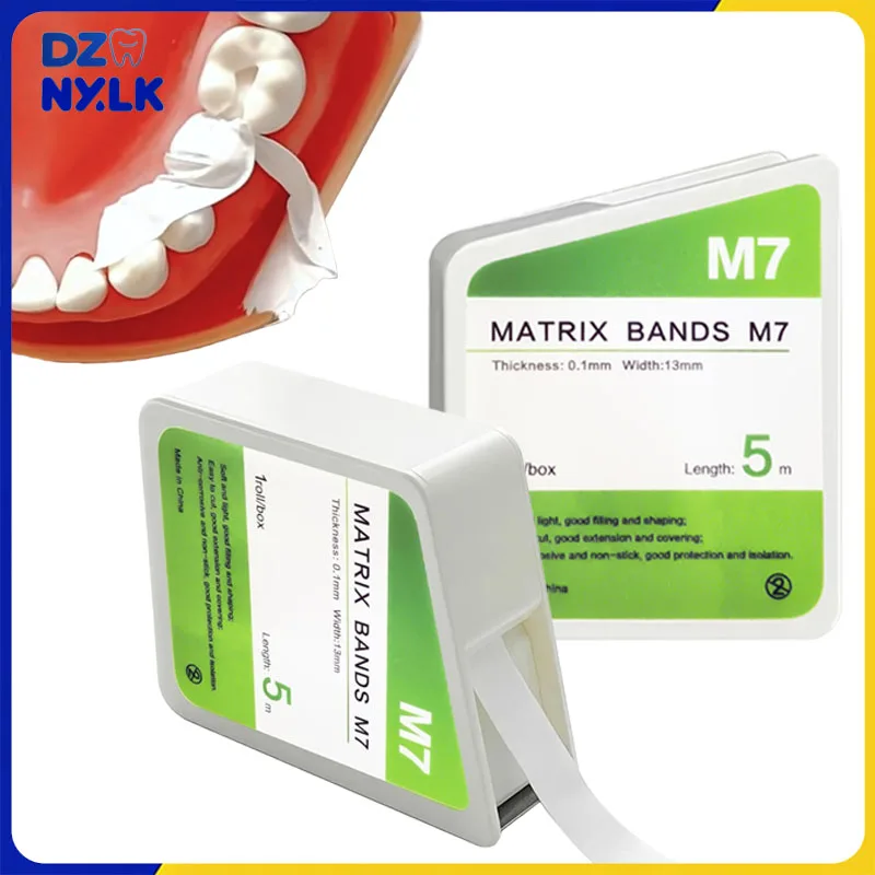

5m/Roll Dental Teflon Matrix Bands Anti-corrosive Non-Stick Matrix Strips Matrices PTFE Raw Material Belt Dentistry Materials