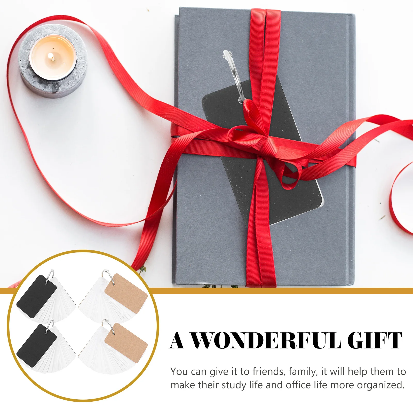 4 مجموعات المحمولة فارغة فلاش سميكة بطاقات الفهرس التعلم لدراسة مكتب المدرسة ثقب لكمات تخصيص ملاحظة بطاقات لعبة #1