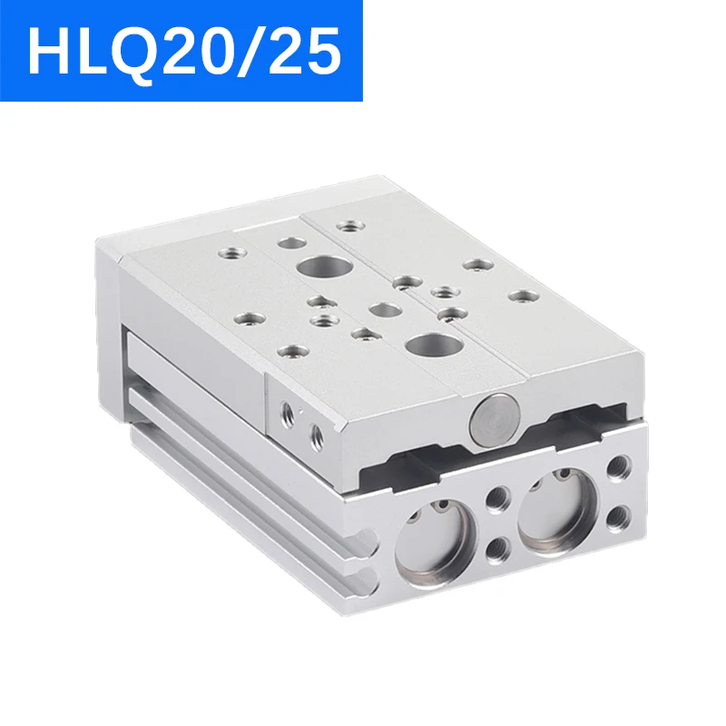 HLQ20/25X10/20/30/40/50/75/100/125/150/AS/AF/A/BA/BF/B High Quality Pneumatic Guide Rail Precision Slide Cylinder