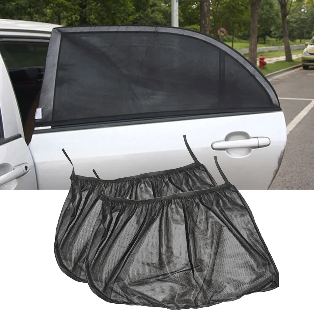 

2pcs Universal Car Sun Shade Side Window Sunshade Cover UV Protect Perspective Mesh Sun Visor Protection Window Films