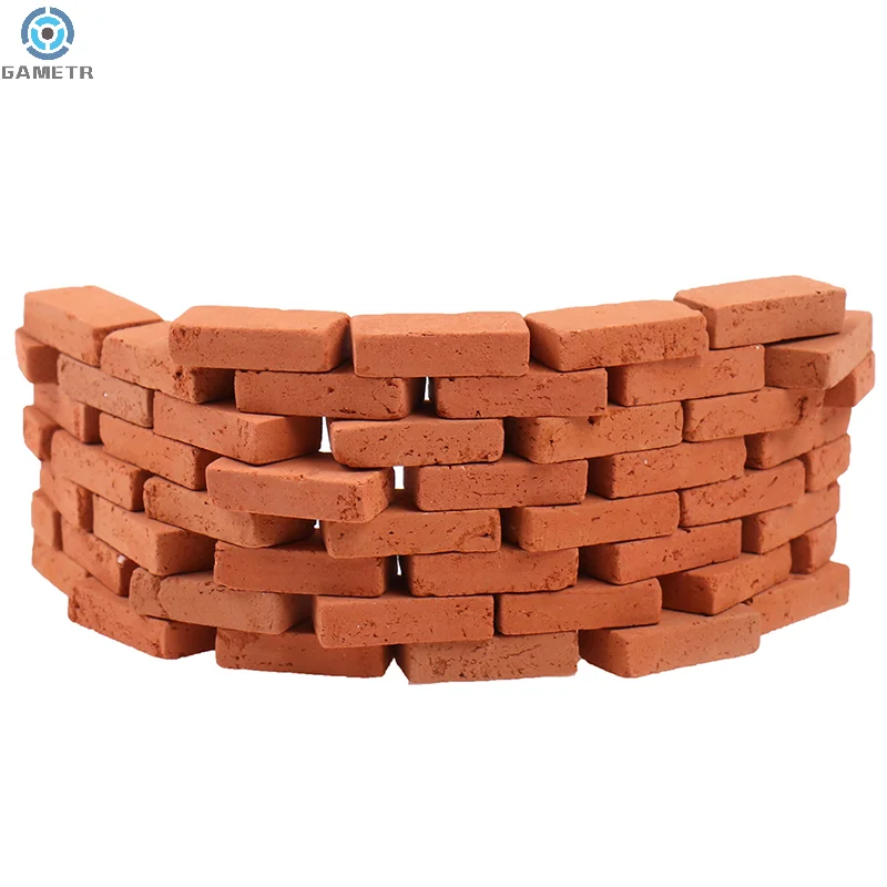 50PCS 1/16 Miniature Simulation Brick Diy Sand Table Diorama Landscape Scenery