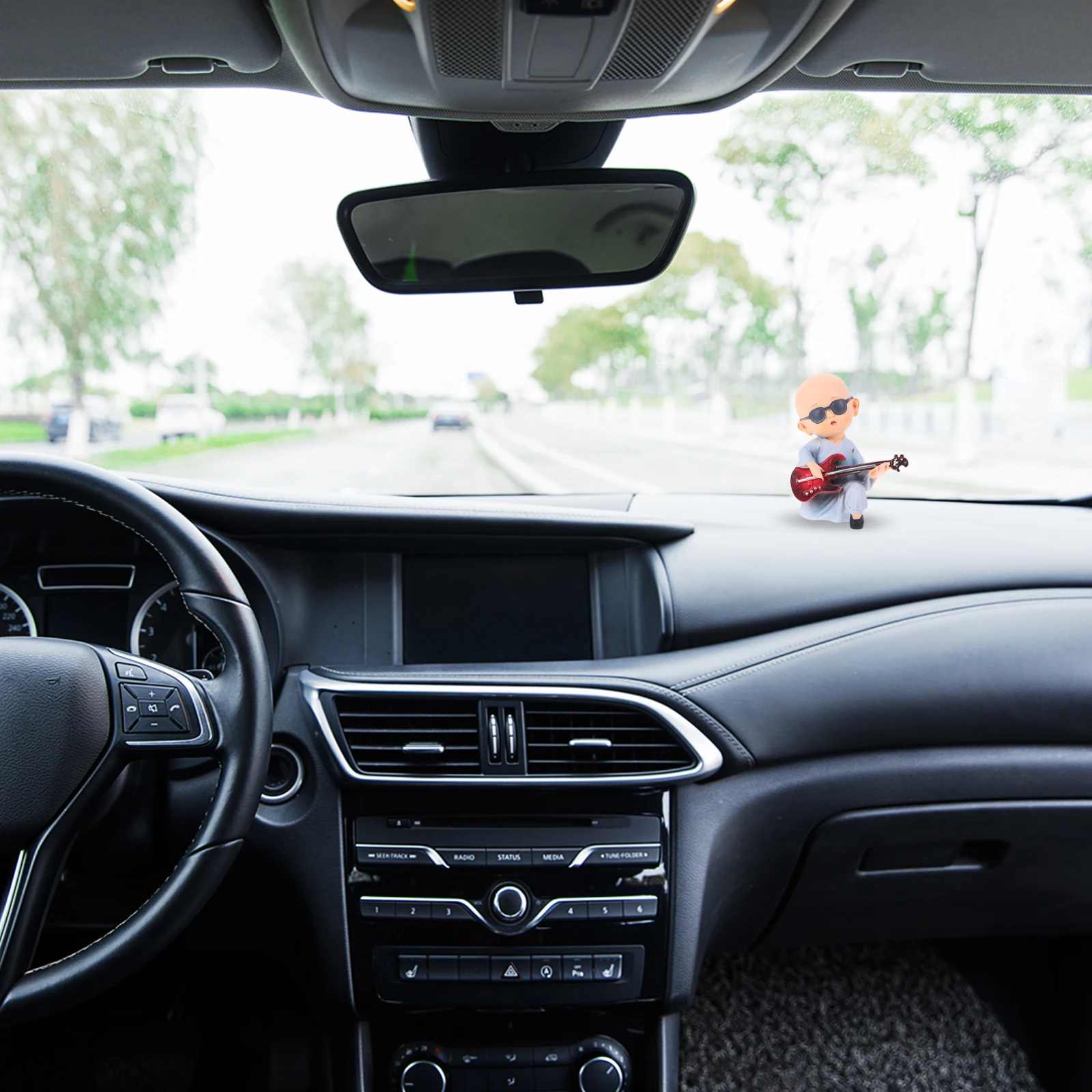 

Car Dashboard Decor Resin Monk Figurine 1143-11 Adorable Statues Boy Gifts Interior Accessories Desk Garden Ornament Small