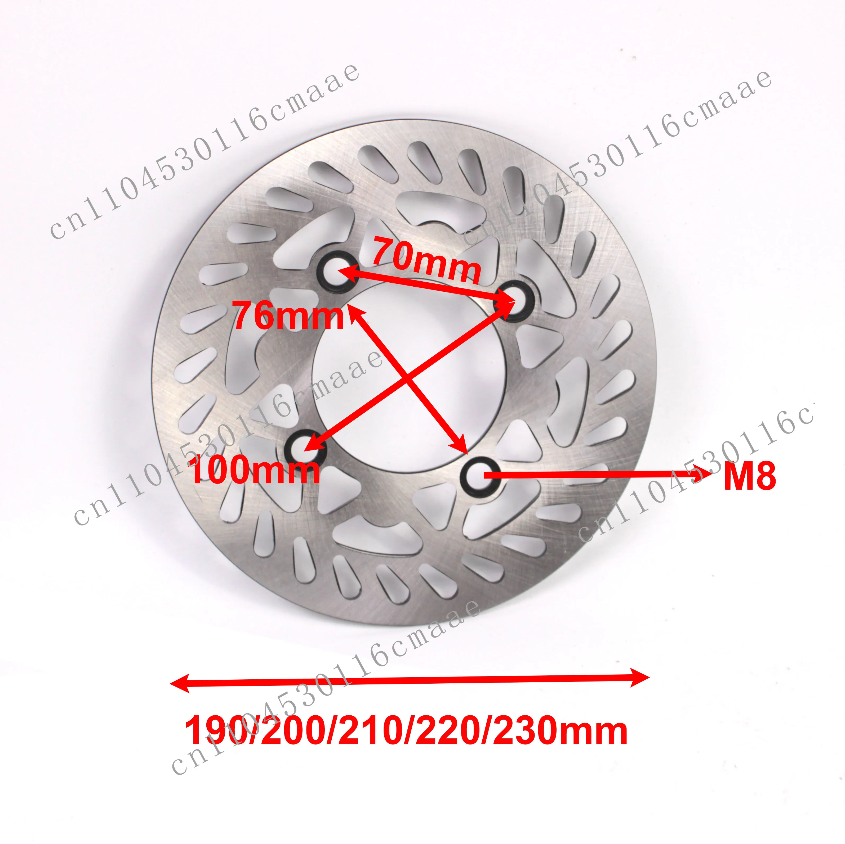 190Mm 210mm rear and front disc brake disc rotor for 150cc 125cc pit buggy all-terrain vehicle quad motorcycle