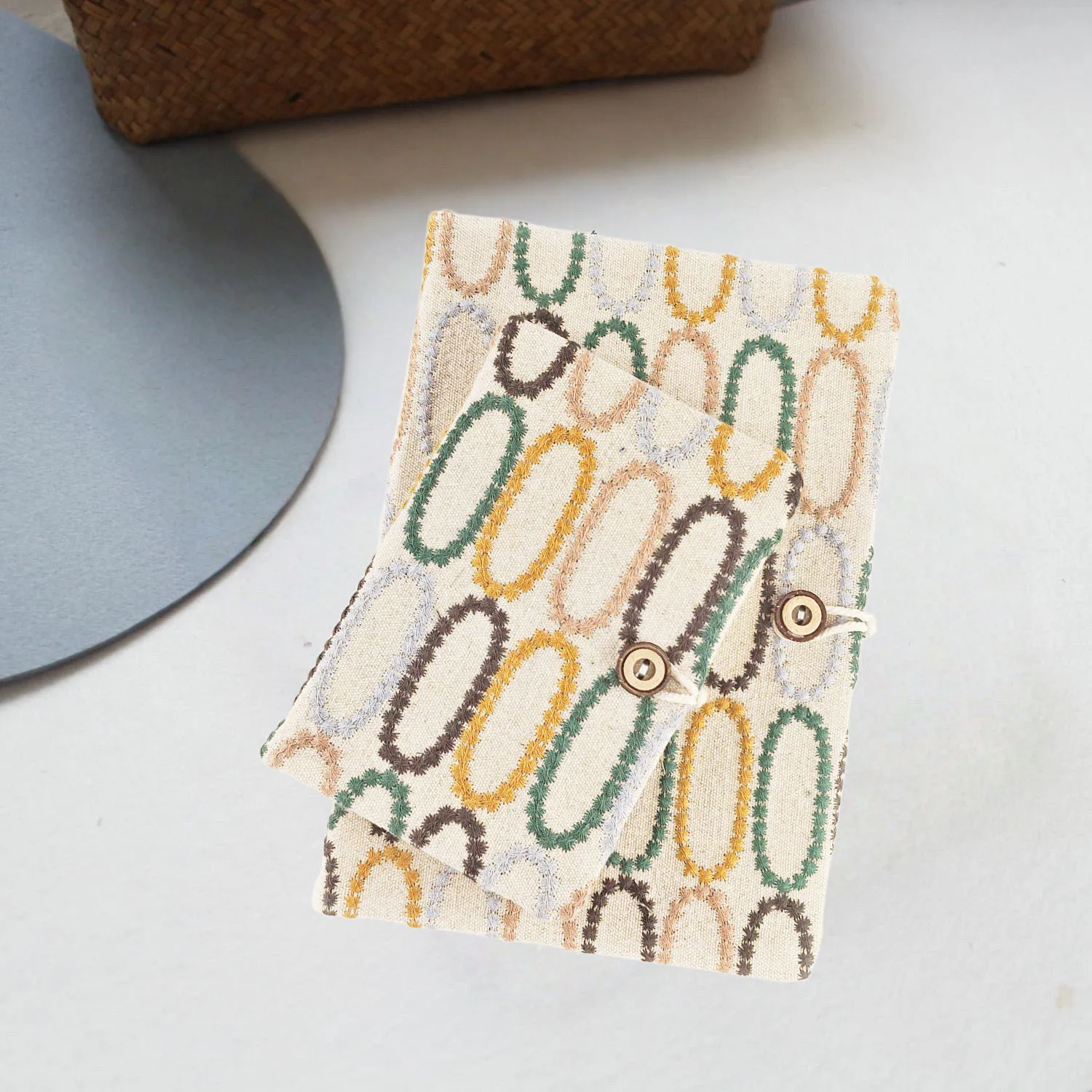 A5/A6 Fabric Embroidery Convenient Notepad Student Record Book Notebook Blank Diary Student Notes Travel Records Scrapbooking