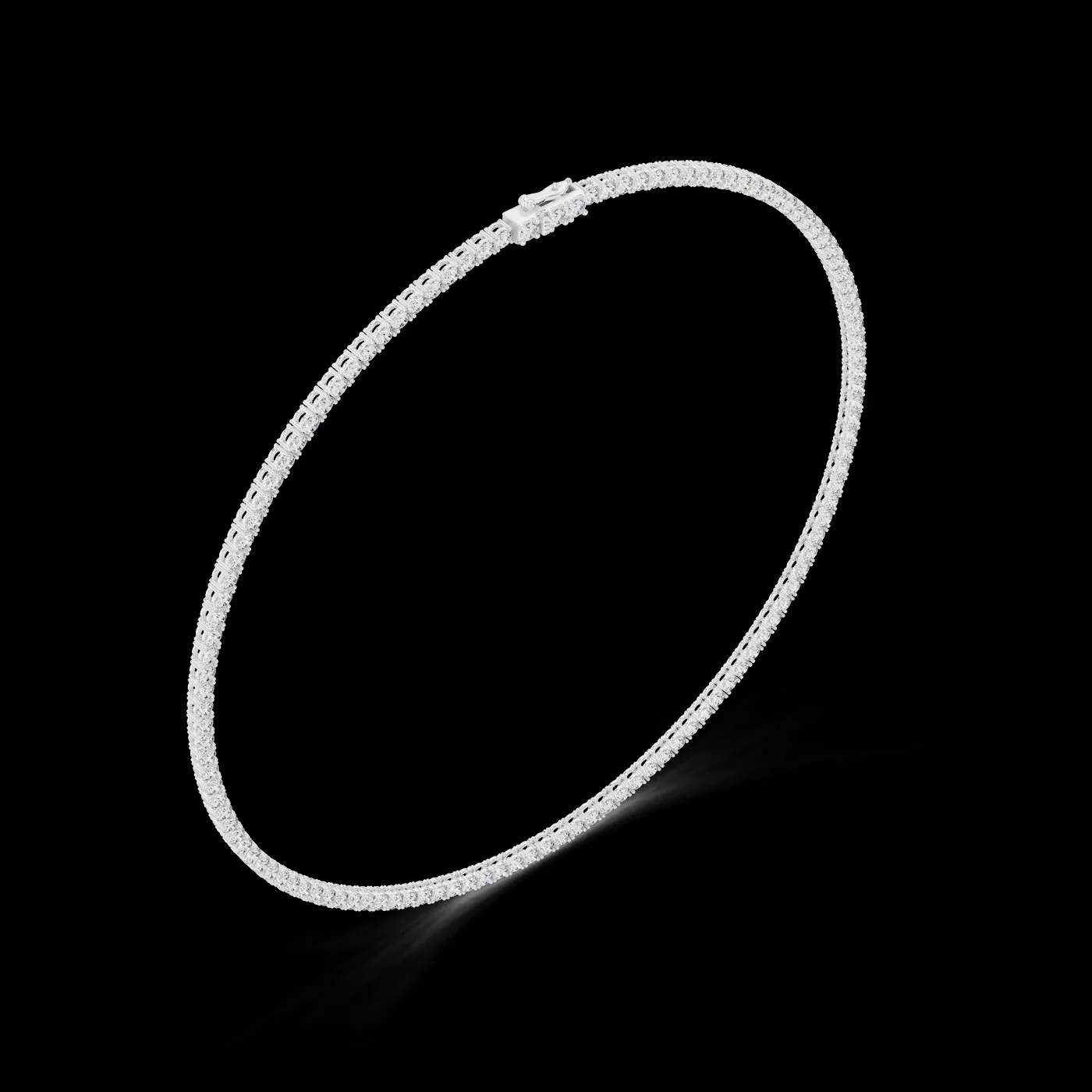 Moissanite S925 Silver Classic Lab Grown Diamond Link Chain Tennis Necklace Gold Plated Timeless Sparkle Elegant Modern