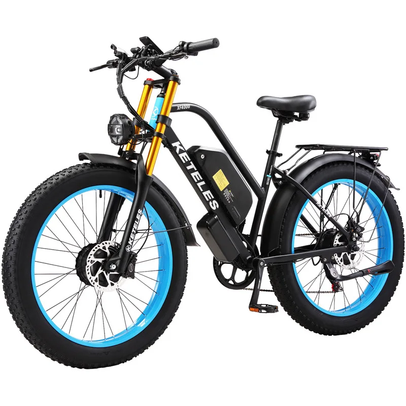 New lithium electric mountain bike, dual electric shock absorption 26-inch young men and women power riding