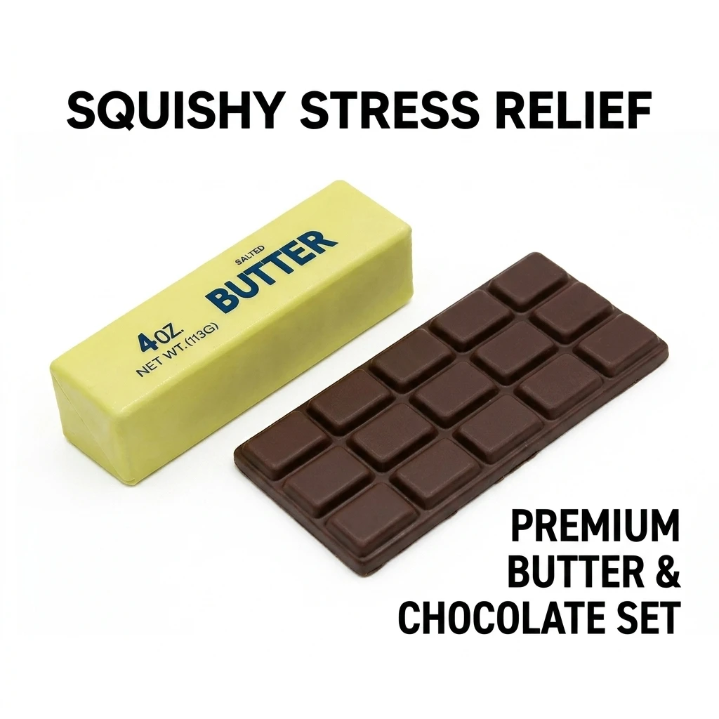 Barre de chocolat ultra-douce et ultra-humide en PU, jouet à presser à remontée lente, anti-stress et de décompression pour adolescents