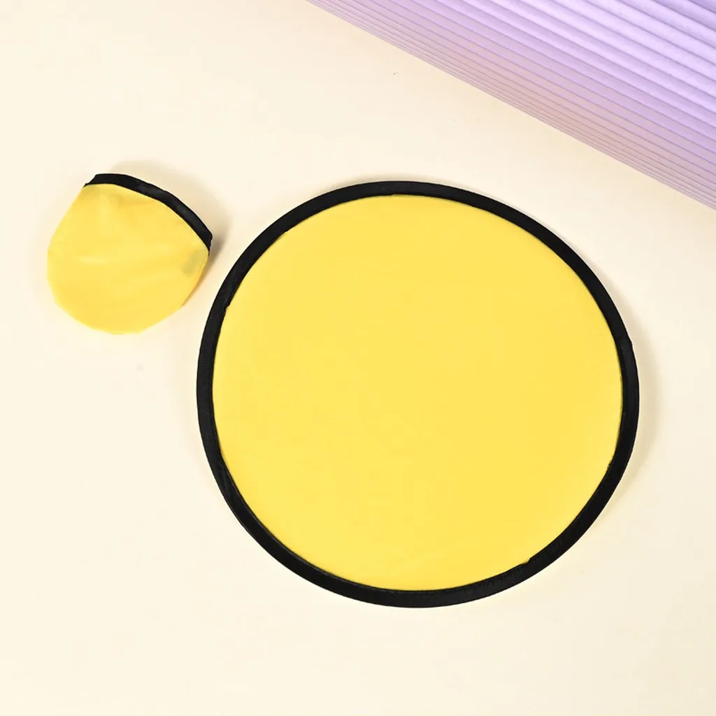 Outdoor Beach Disc Portable Handheld Fan Polyester Fan Multi-Functional Portable Flying Disc For Outdoor Travel Holiday Gifting