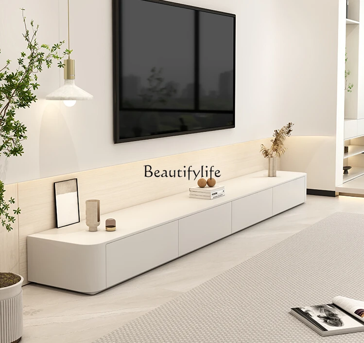 

Nordic Cream Style TV Cabinet Living Room Modern Minimalist Floor Cabinet Small Apartment