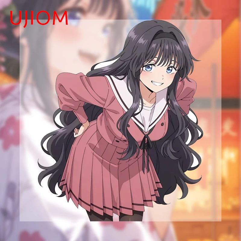 UJIOM Kaoruko Waguri Anime Fanart Wall Stickers Interesting Skateboard JDM Decal Scratch-Proof Bedroom Decoration Chambre