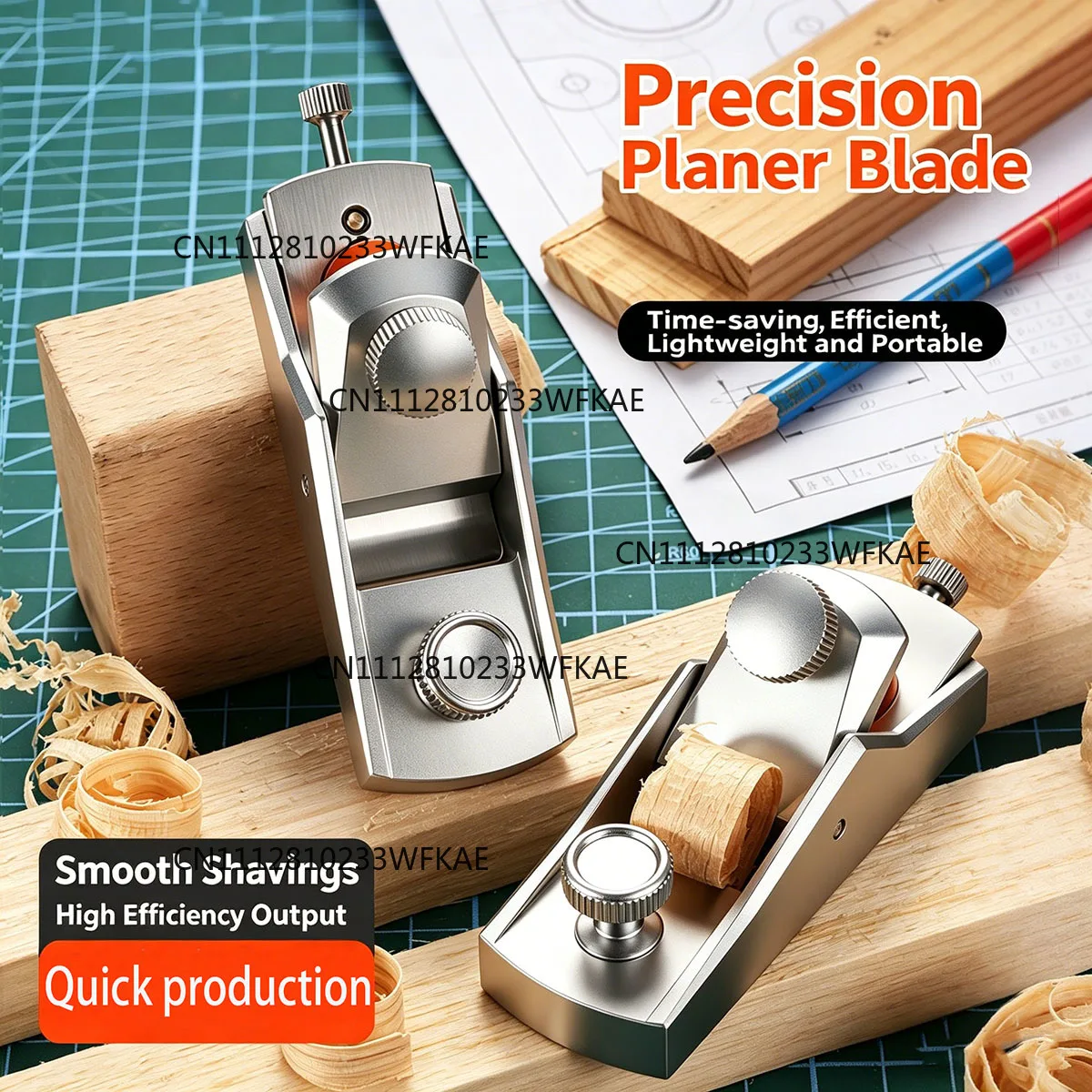 Mini Aluminum Alloy Hand Planer Portable Woodworking Plane European Flat Bottom Edge Trimming Tool DIY Carpenter Wood Trimmer