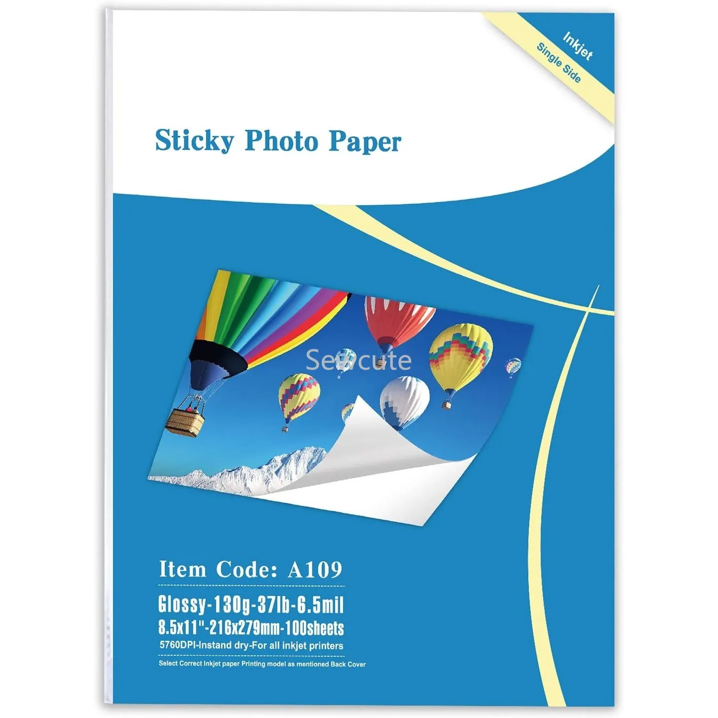 A4/A5กระดาษ stiker mengkilap อิงค์เจ็ทแผ่นกาวเหนียวสำหรับถุงชิปเครื่องพิมพ์อิงค์เจ็ทแบบมีกาวในตัว