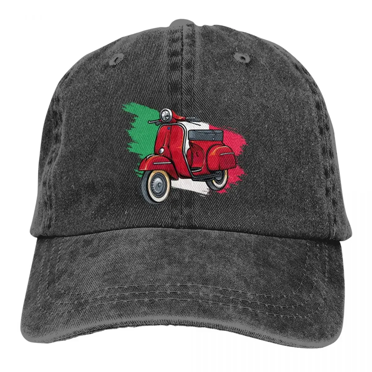 

Washed Men's Baseball Cap Italy Classic Scooter Trucker Snapback Caps Dad Hat Galf Hats