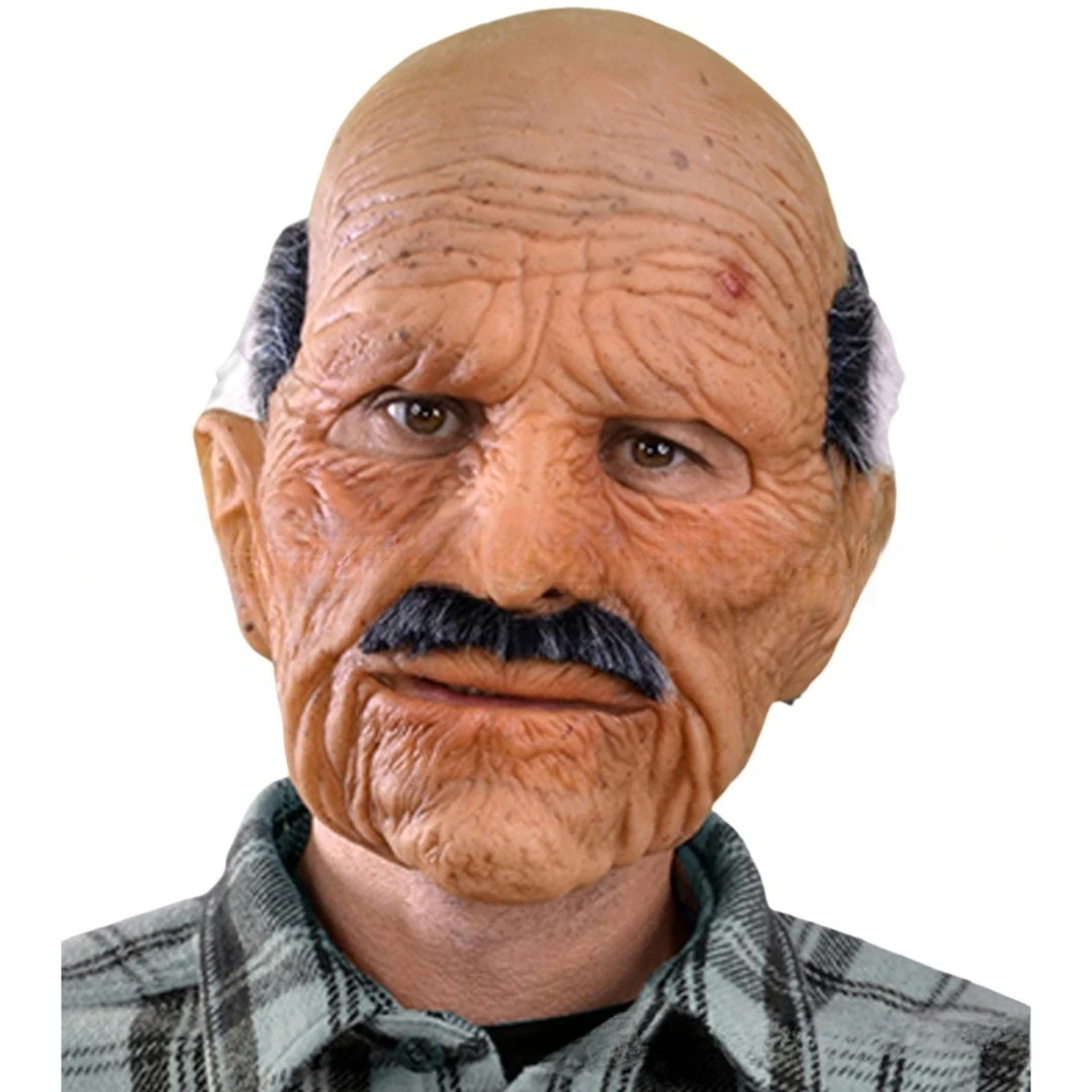 

Маска лысого старика из латекса, полноразмерная маска для Хэллоуина, маскарада, карнавала, костюмный реквизит, аксессуары для косплея