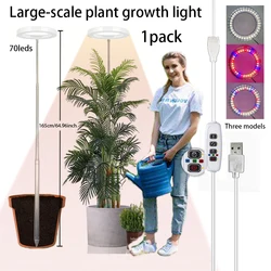 Indoor Full Spectrum Grow Light 6.3 Inch LED High Halo Grow Light with Auto Timer and Adjustable Brightness
