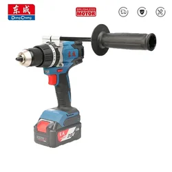 DongCheng DCJZ03 Heavy Duty Cordless Impact Drill Brushless 20v 120Nm 2000rpm 32000ipm 22+2 Torque Set Universal Battery