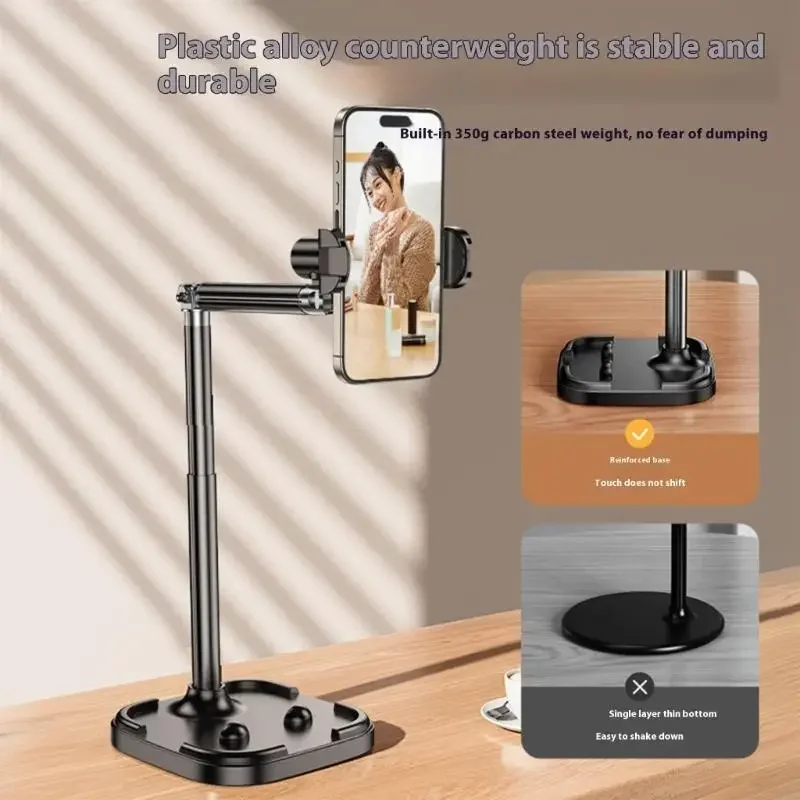 

Multiple Rotating Phone Mount Height Extendable From 24cm To 36cm Stable Metal Base For Mobile Devices And Tablets 896C