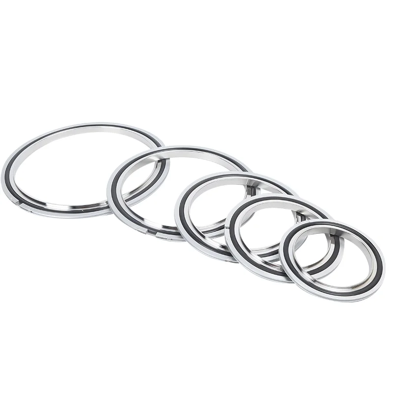 Three piece set Vacuum NW Flanges Center Ring with FKM O-ring KF16-50 Stainless steel 304 center ring seal for KF/NW/MF Flanges