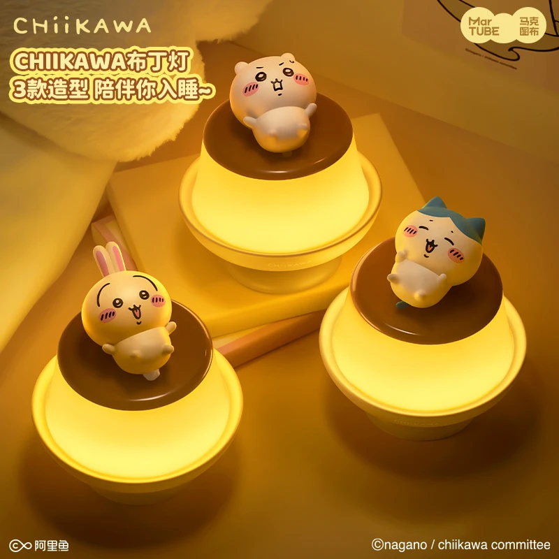 Nieuwe Chiikawa Pudding Lamp Desktop Ornamenten Speelgoed Verjaardagscadeautjes Kawaii Hachiware Usagi Slaapkamer Bedhead Sfeer Bureaulamp