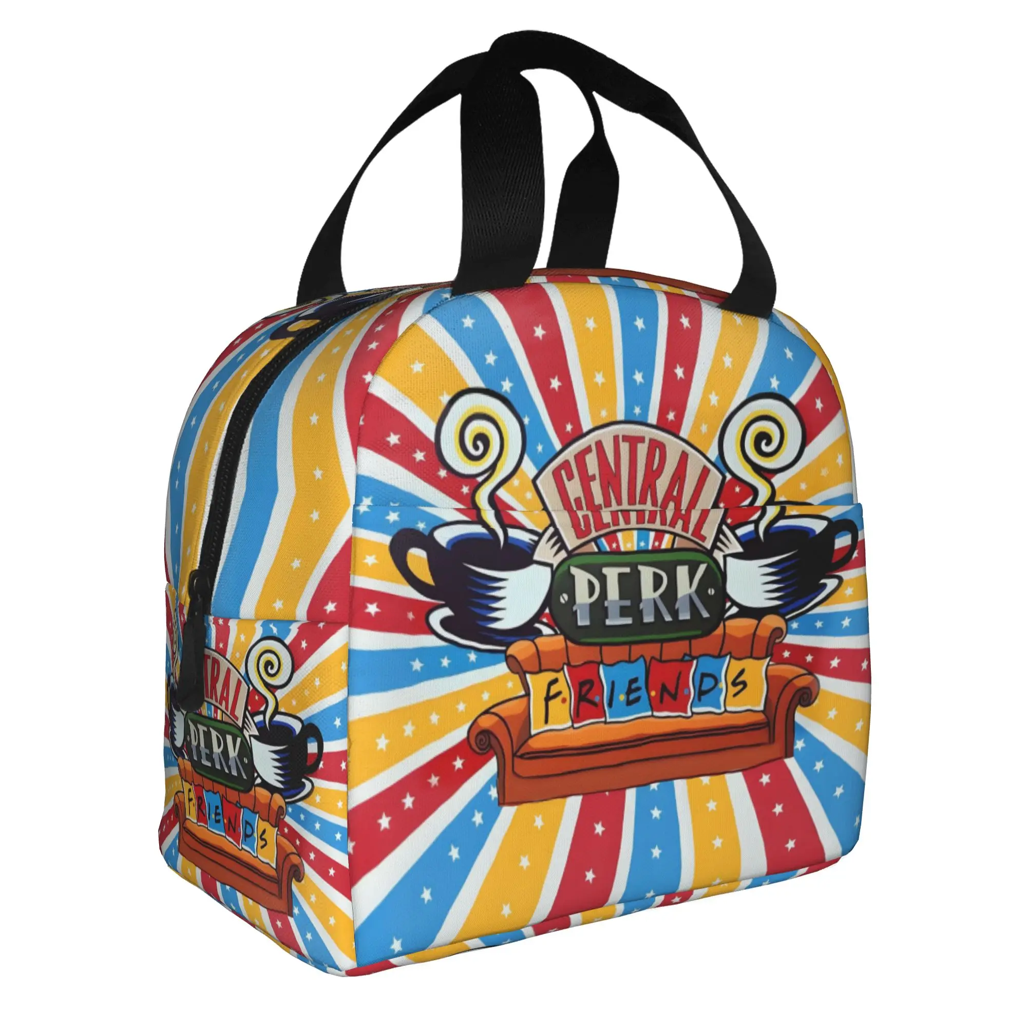 Friends TV Show Thermal Insulated Lunch Bags Vintage Collage TV Show Resuable Lunch Container Outdoor Picnic Storage Food Box